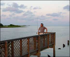 Fishing on the Dock at slack tide