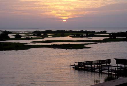 Sunrise from Tranquility's Balcony - Cedar Key Vacation Rental